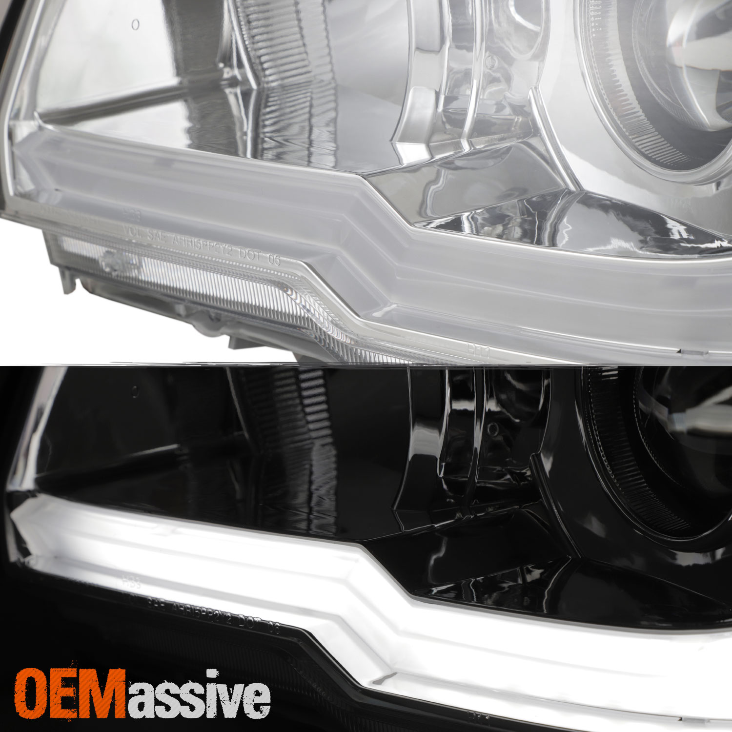 Fits 2006 2007 2008 2009 Toyota 4Runner DRL LED Strip Chrome Projector Headlight EBay